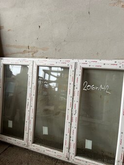 Okno  plastová PVC , profil 70 mm/ 3 sklo , nepoužitá okna - 19