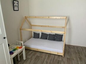 Dětská postel masivní borovice 80x160 cm