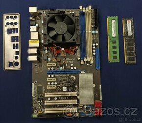 AMD X4 965 4x3,4 Ghz, 8 Gb DDR3, MB včetně I/O štítku