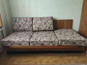 Rozkládací Gauč Pohovka Sedačka Postel Halabala Vintage