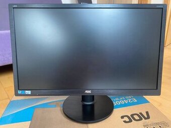 Rychlý prodej - AOC E2460S LED 24" monitor+ kabely+krabice