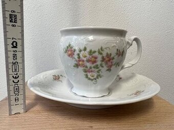 Sada květinových šálků a podšálků Bernadotte 12 ks - NOVÉ