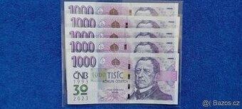 1000 Kč s přítiskem, série R55