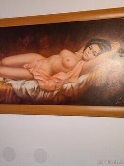 Prodám obraz ležící dívka