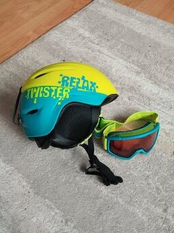 Dětska lyžařská helma relax Twister + brýle