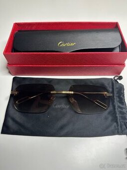 Sluneční brýle Cartier - Rimless - Zlatá/Hnědá