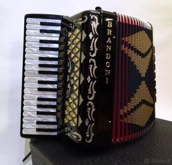 Brandoni Super Musette akordeon, černý, 96 basů