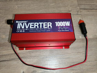 Měnič 12-230V, čistý sinus, vhodný i pro Teslu