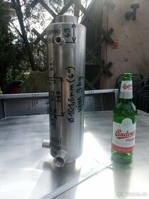 Nerez nádobka s přepadem průměr 101,6mm délka 397mm váha 3kg