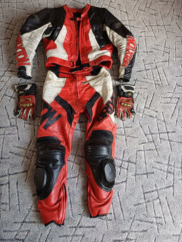 dvoudílná kožená kombinéza vel.52