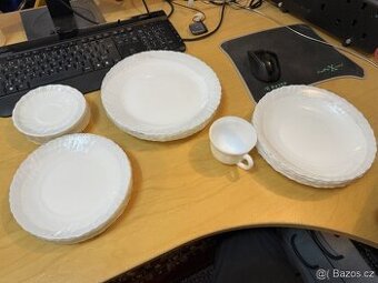 Orchit set - sada nádobí pro 6 osob, bílá, nepoužitá