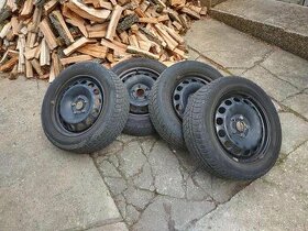 Plechové disky r16 + zimní pneu