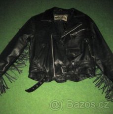 Originál kožená bunda s třásněmi - 1