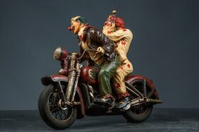 model motorky se 2 klauny,motorka,klaun