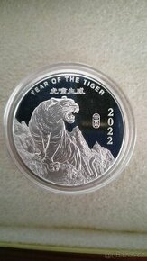 Stříbrná mince 2 oz - Year of the Tiger 2022