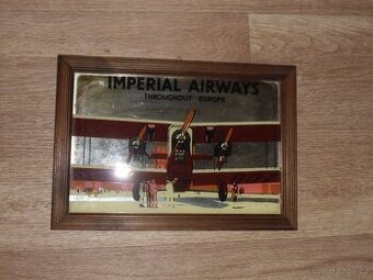 Starožitná reklamní cedule Imperial Airways - originál