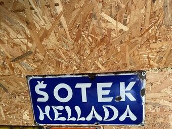 Starožitná smaltovaná cedule
