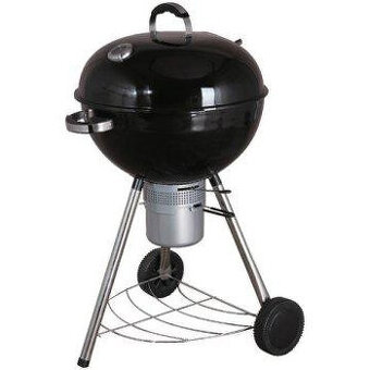 Zahradní BBQ Kotlíkový gril na dřevěné uhlí s teploměrem