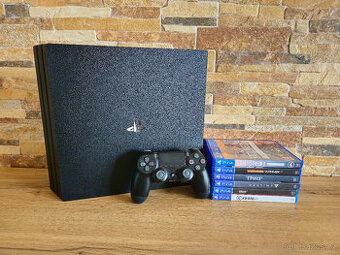 PS4 PRO 1TB + 6 her - TOP STAV