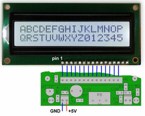 adaptér pro připojení LCD displeje k Arduinu, Raspberry ap. - 1