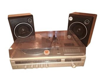 Gramofon s reprobednami, skvělý zvuk