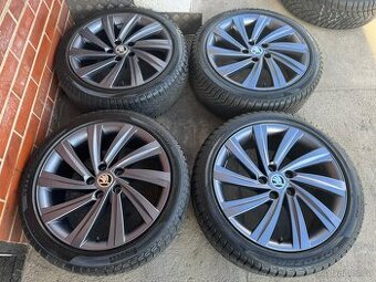 Alu 18" 5x112 Perseus Atracit zimní pneu 80% , O4 , pěkné