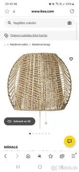 Boho lampa nastenna z rakpsu Ikea Manalg