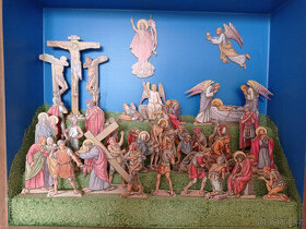 Vyřezávaný postní betlém Tyroly