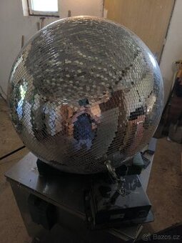 Zrcadlová disco koule 100 cm s motorem