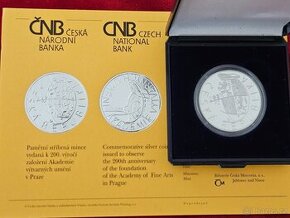 200Kč 200. výročí založení Akademie výtvarných umění-Proof