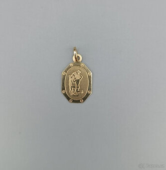 Zlatý přívěsek Vodnář 1,00g, 14 kt, 585/1000