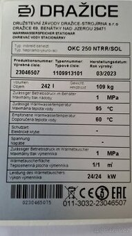 Dražice OKC 250 NTRR/SOL