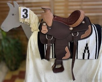 Westernový sedlový komplet 3) hnědý WADE