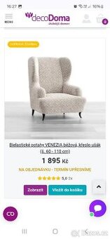 Luxusní potah na křeslo ušák