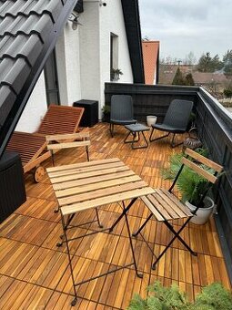 Teak terasové zahradní dlaždice 30x30x2,4 cm