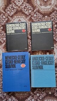 SLOVNÍKY ČESKO, ANGLICKO, NĚMECKO- ČESKÝ JEN 100,- ZA VŠECHN