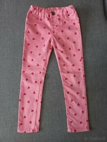 Prodám dlouhé dívčí kalhoty 5-6 let (116 cm) - 1