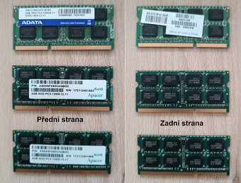 2x RAM Apacer 4GB a 1x RAM ADATA 4GB