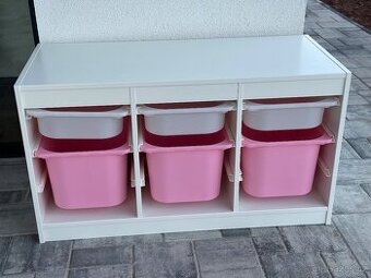 IKEA TROFAST ULOŽNÁ SESTAVA S KRABICEMI SKŘÍŇKA