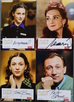 Prodám podpisové karty/autogram ZLATÁ LABUŤ