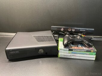Xbox 360 slim + Kinect + hry