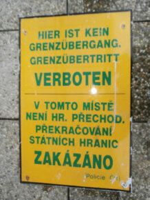 Cedule starší POLICIE státní hranice za 1.000 kč - 1