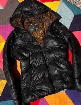 MAISON SCOTCH KRÁSNÁ DÁMSKÁ ZIMNÍ LUXUSNÍ PÉŘOVÁ BUNDA M 40