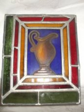 Starožitná vitráž sklo cín poč. 20.století