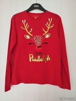 Tričko vánoční vel.164-170/14-15let/