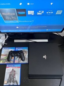 PS4 PRO 1TB CUH-7216B + hry Farming Bloodborne GRB