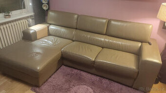 ROZKLÁDACÍ KOŽENÁ SEDACÍ SOUPRAVA - L - 270x170cm