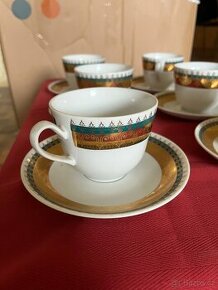 Porcelánová sada šálků (6ks). Haas a Czjzek