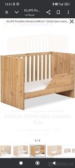 Dětská postýlka dub