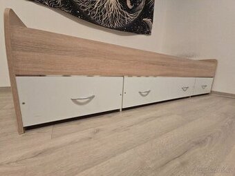 Moderní postel 90×200cm s úložným prostorem